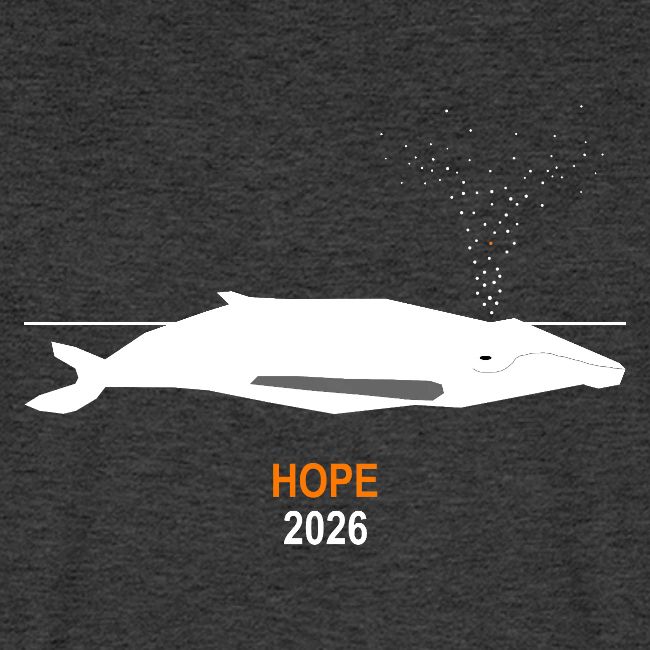 Minimalistisches Wal Design HOPE 2026 Meer Ozean T-Shirt